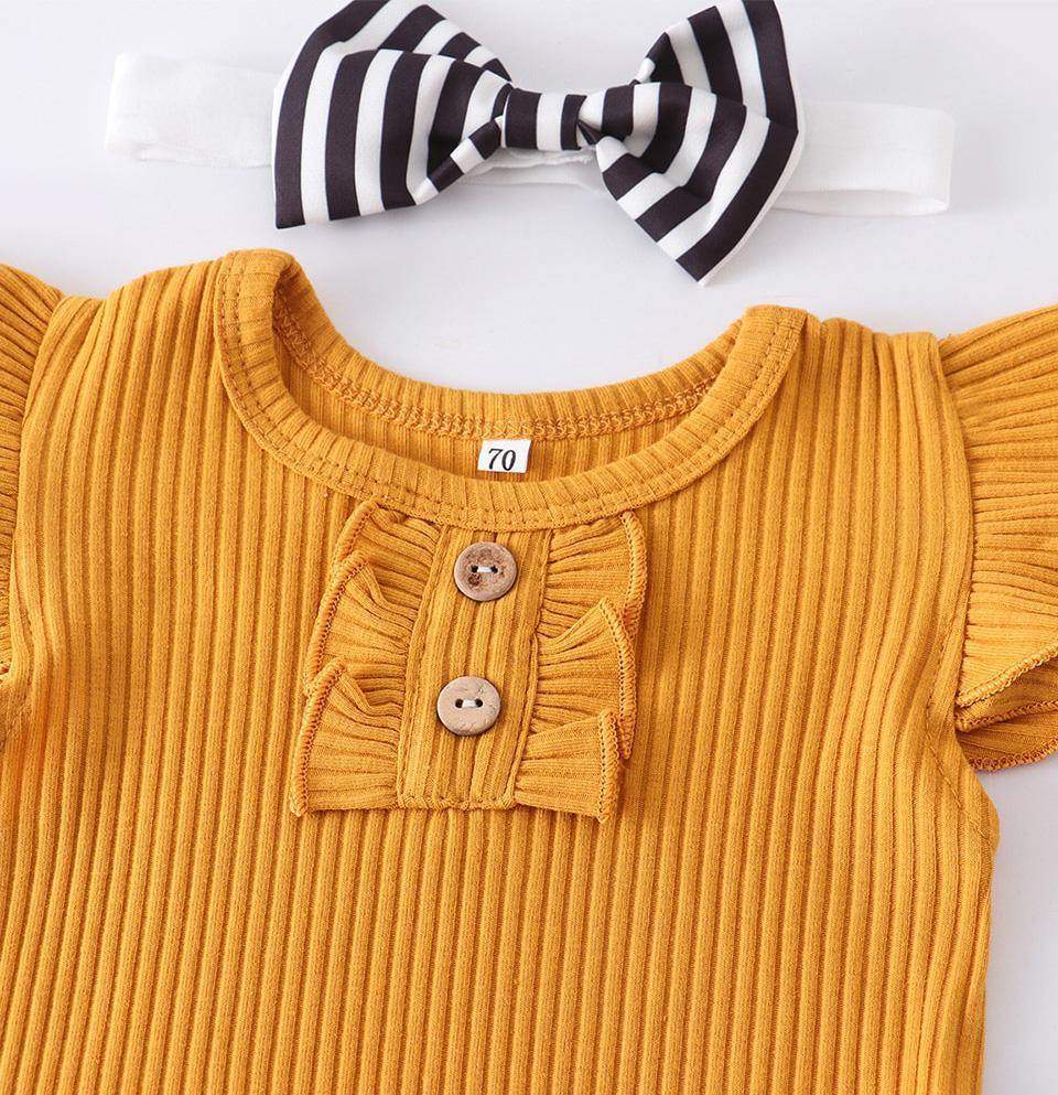 Conjunto Floral Bebê Menina Body + Jardineira + Laço | 0-18 Meses