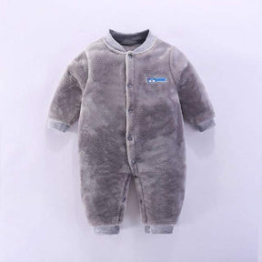 Macacão Estampado de Pelúcia p/Bebê Menina Menino | 0-18 Meses