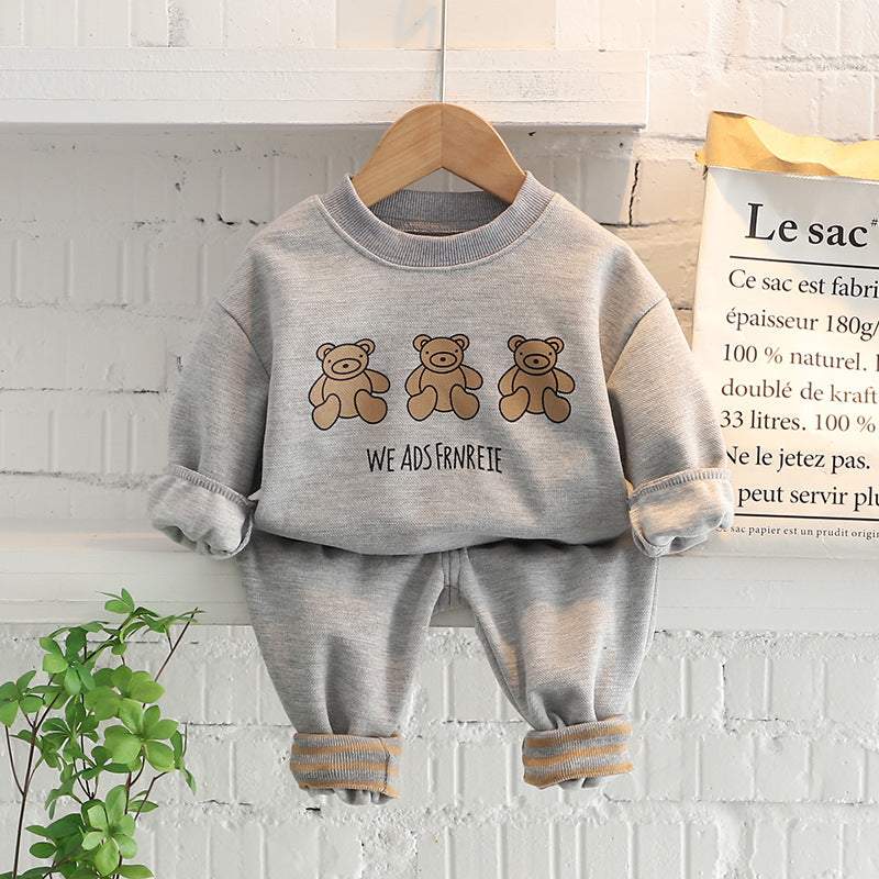 Conjunto Moletom Polo Ursinho Bebê Menino | 6 Meses - 5 Anos