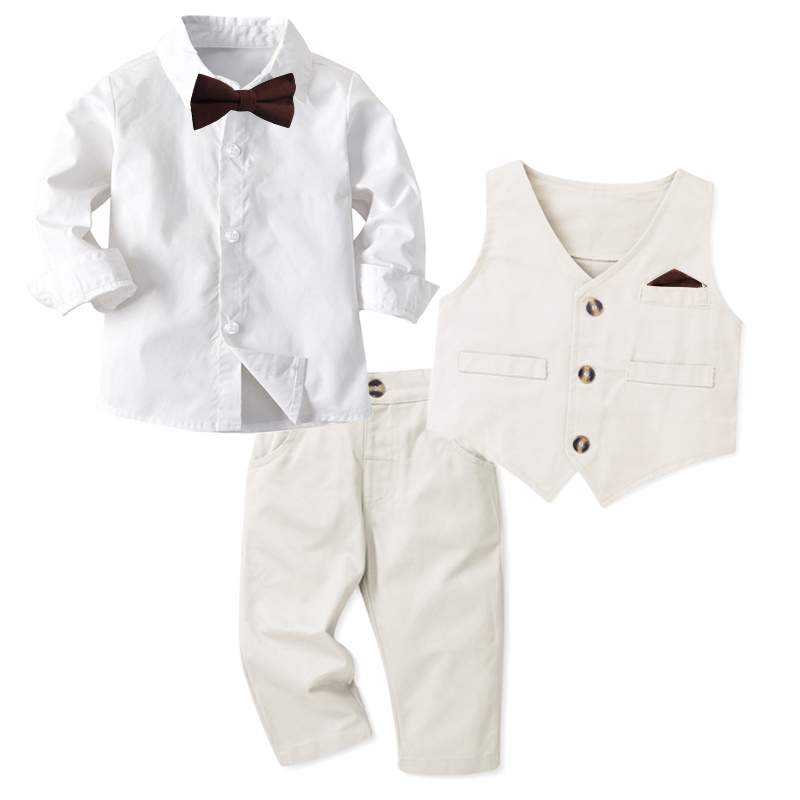 Conjunto White Tie Infantil Menino Casamentos Pajem | 1-7 Anos