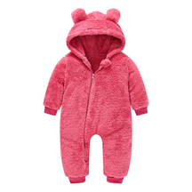 Macacão Inverno Pelúcia Capuz Orelhinhas Bebê Menino Menina | 6 Meses - 3 Anos