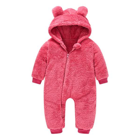 Macacão Inverno Pelúcia Capuz Orelhinhas Bebê Menino Menina | 6 Meses - 3 Anos
