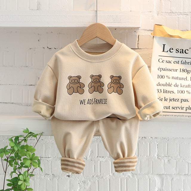 Conjunto Moletom Polo Ursinho Bebê Menino | 6 Meses - 5 Anos