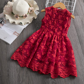 Vestido de Renda Regata Batizado Menina | 2-7 Anos