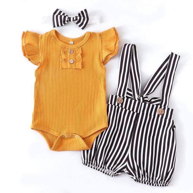 Conjunto Floral Bebê Menina Body + Jardineira + Laço | 0-18 Meses